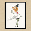Anthropomorphic Bourbon Manhattan Cocktail Print