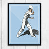 Strong Vintage Tennis Player Print