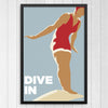 Dive In Woman Diver 12 x 18 Print