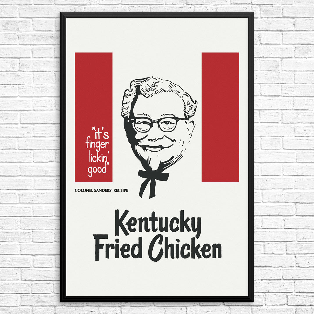 Kentucky Fried Chicken Finger Lickin' Good Col Sanders Print